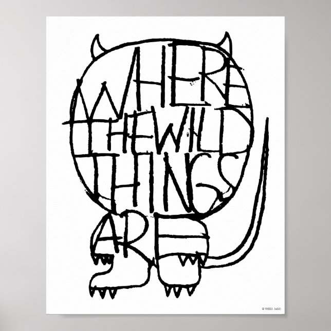 Where the Wild Things Are | Wild Thing Sketch Poster (Framsidan)