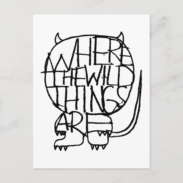 Where the Wild Things Are | Wild Thing Sketch Vykort (Framsida)