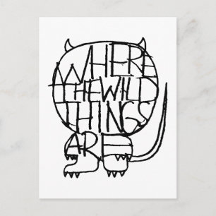 Where the Wild Things Are Wild Thing Sketch Vykort