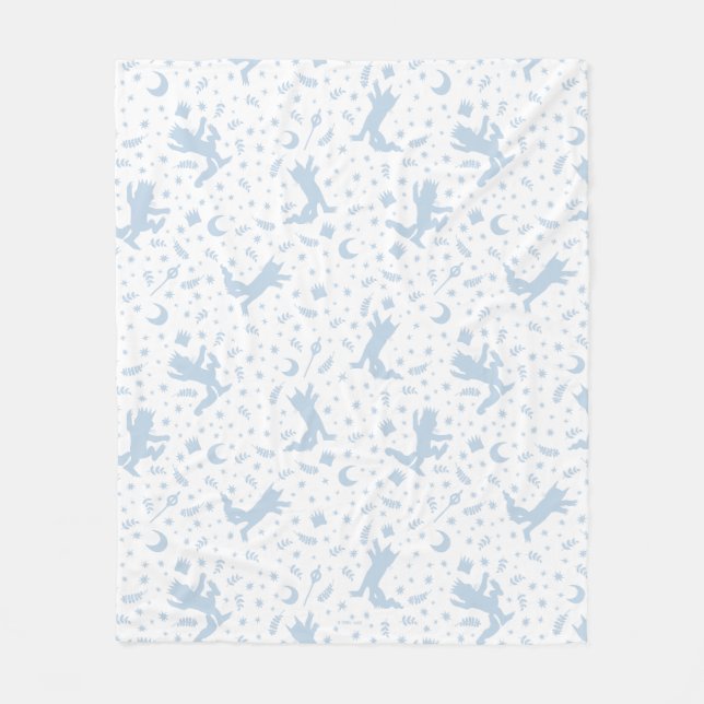 Where the Wild Things Blue Floral Fleecefilt (Framsidan)