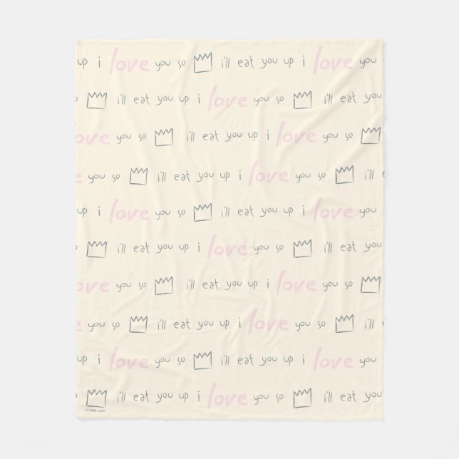 Where the Wild Things Citatmönster Fleecefilt (Framsidan)