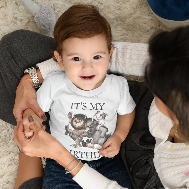 Where The Wild Things | Det är min födelsedag T Shirt (Baby wearing t-shirt)