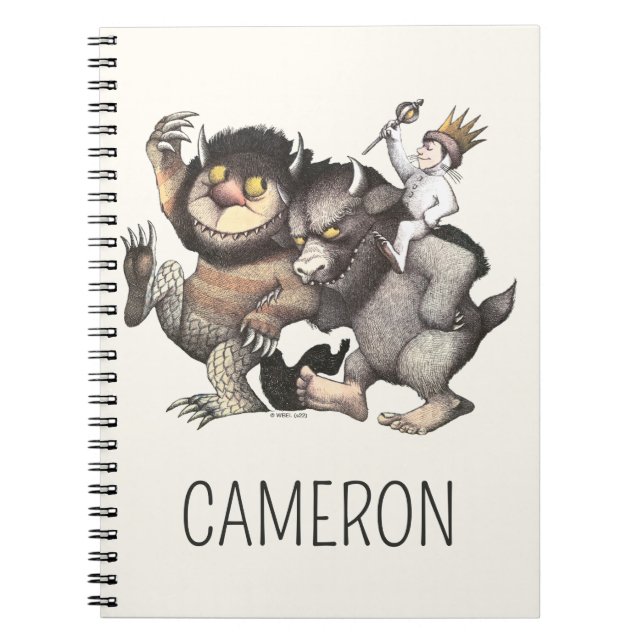 Where the Wild Things | Lägg till ditt namn Anteckningsbok (Framsidan)