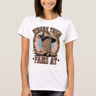 Where Them Fans At – Cowgirl Boots Tie Dye Western T Shirt