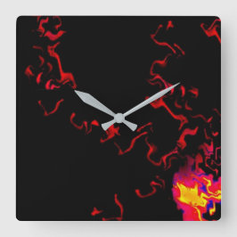 Where There is Smoke Acrylic Wall Clock, Square Fyrkantig Klocka