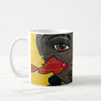 Where Thoughts Swim | Svart kvinnlig konst Afrocen Kaffemugg