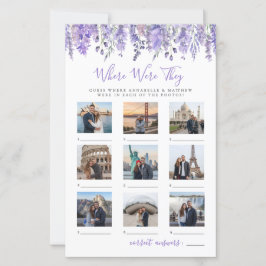 Where Were They Floral Bridal Shower Game