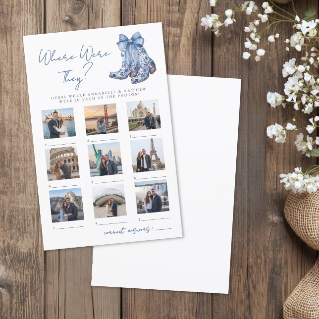 Where Were They Rustic Bridal Shower Game (Where Were They Rustic Bridal Shower Game)