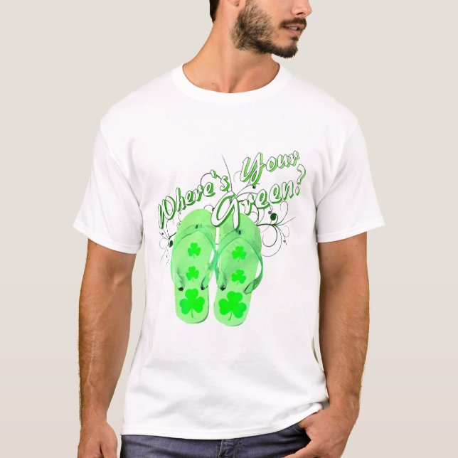 wheres din grönt t-shirt (Framsida)