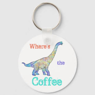 Wheres för BrachiosaurusDinosaur för kaffe den Nyckelring