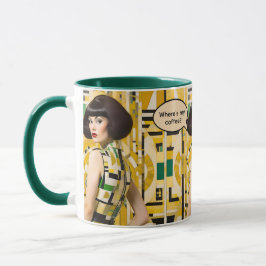 Where's My Coffee Retro Beauty 60s coffee mug Mugg