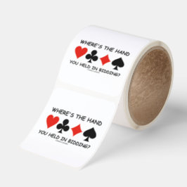 Where's The Hand You Held In Bidding? Bridge Game Fyrkantigt Klistermärke