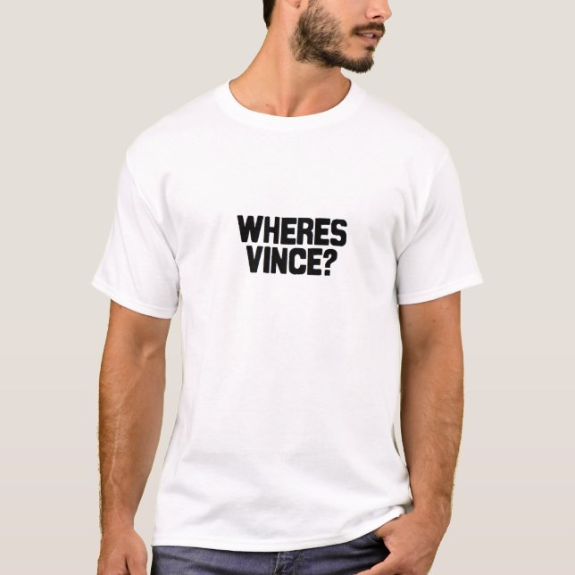 Wheres Vince skjorta - manlig T-shirt (Framsida)