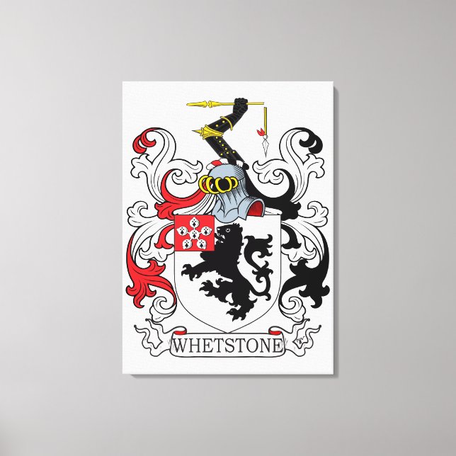 Whetstone Family Crest Canvastryck (Framsida)