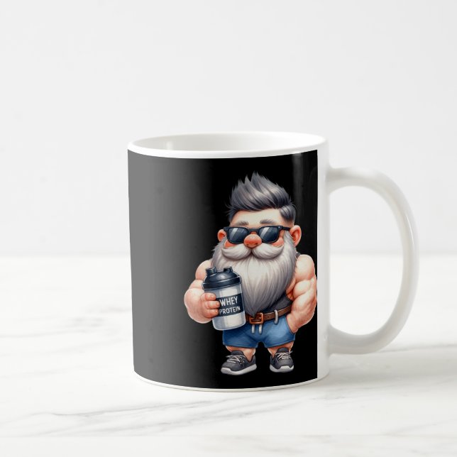 Whey Protein Gnome Pappa Funny Bodybuilding der Gr Kaffemugg (Höger)