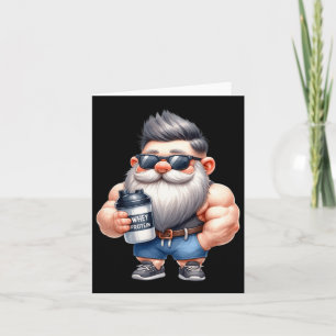Whey Protein Gnome Pappa Funny Bodybuilding der Gr Kort
