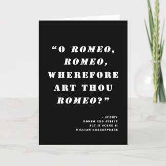"Whfront art you Romeo" - Romeo och Juliet Kort