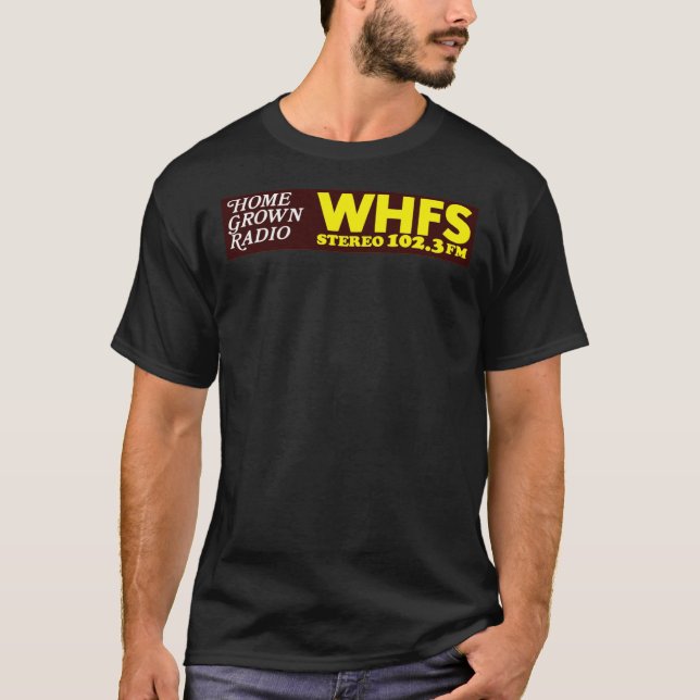 WHFS 102.3FM Alternativt Station-batteri T Shirt (Framsida)