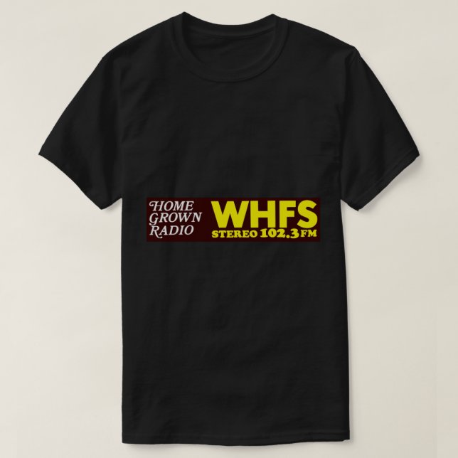 WHFS 102.3FM Alternativt Station-batteri T Shirt (Design framsida)