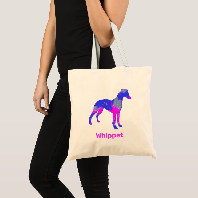 Whibit Hund Silhouette Crazy Shock rosa Tygkasse (Framsida (produkt))