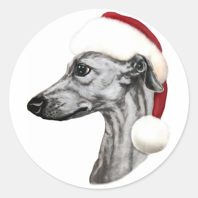Whibit-jultomten Runt Klistermärke (Framsida)