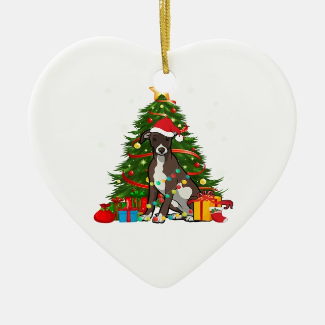 Whibit Santa Julgran Light | HUND JULAFTON Julgransprydnad Keramik (Framsidan)
