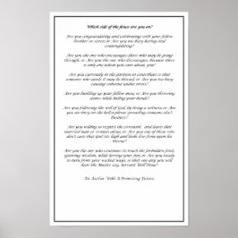 Which Side of The Fence (Black and White)- Poster