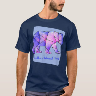 Whidbey Island Galaxy Bear Abstrakt Geometrian An T Shirt