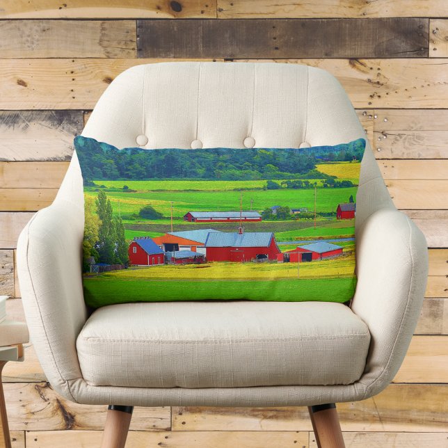Whidbey Island Red Barn Lumbar Pillow Lumbarkudde (Skapare uppladdad)