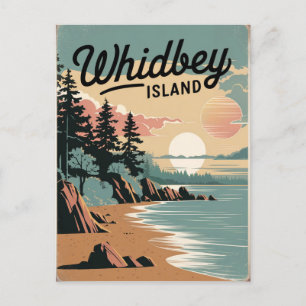 Whidbey Island Vintage Vykort