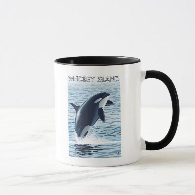 Whidbey Island, WashingtonOrca Jumping Mugg (Höger)