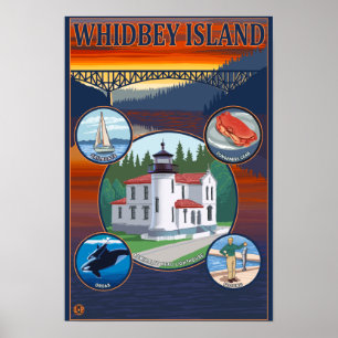 Whidbey Island, WashingtonScenia Travel Poster
