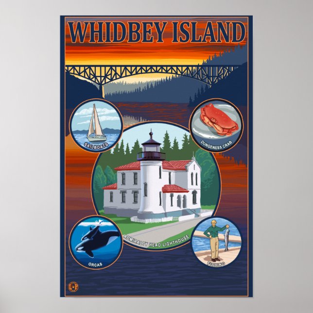 Whidbey Island, WashingtonScenia Travel Poster (Framsidan)
