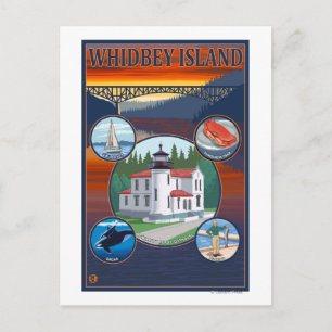 Whidbey Island, WashingtonScenia Travel Poster Vykort
