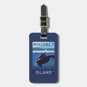 Whidbey ö, WashingtonOrca och kalv Bagagebricka