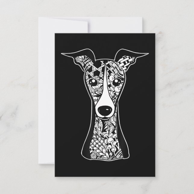 Whidragsur Älskare | Italienska Greyhound Ansikte  OSA Kort (Framsida)