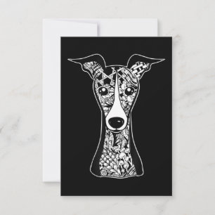 Whidragsur Älskare Italienska Greyhound Ansikte OSA Kort