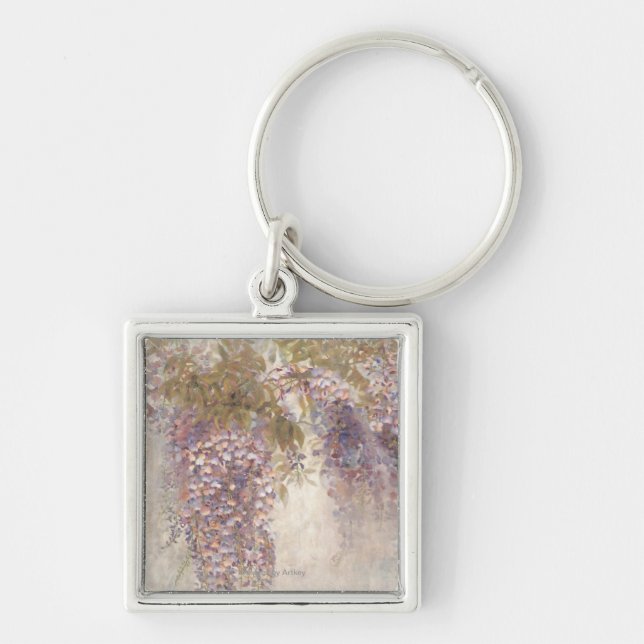 Whiffle Fyrkantig Silverfärgad Nyckelring (Framsidan)