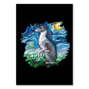 Whifragmentet Italiensk Greyhound Starry Nght Hund Bordsnummer