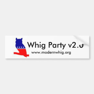 whigowl2 Whigparty v2.0, www.modernwhig.org Bildekal