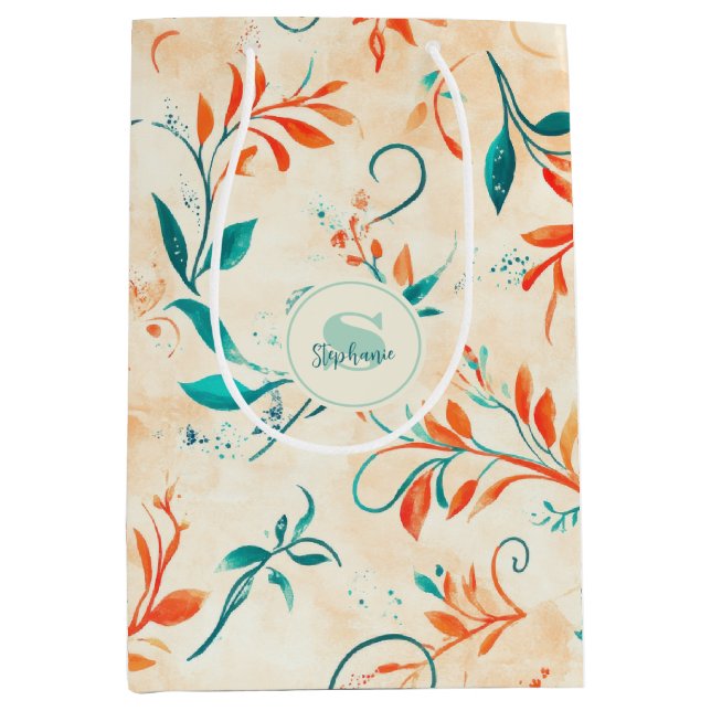 Whimiscal Blue and Red Paisley Löv Mönster (2) (Framsidan)