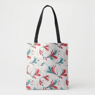 Whimiscal Blue and Red Paisley Löv Mönster (2) Tygkasse