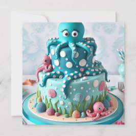 WHIMISCAL BLUE OCTOPUS THEMED BIRTHDAY CAKE INBJUDNINGAR