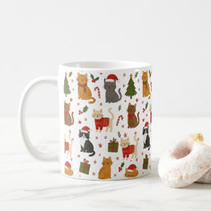 Whimiscal Cat Lovers Mysiga jul Mugg