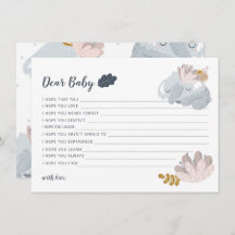 Whimiscal Elephant-blommor önskemål för baby