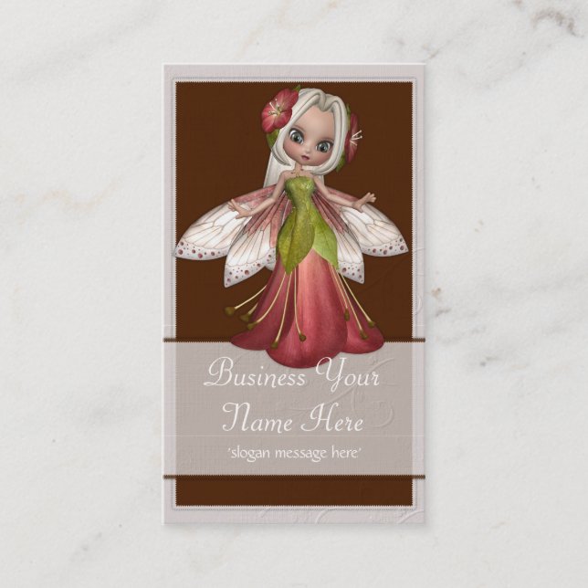 Whimiscal för fantasi D3 för blomma felika Visitkort (Framsida)