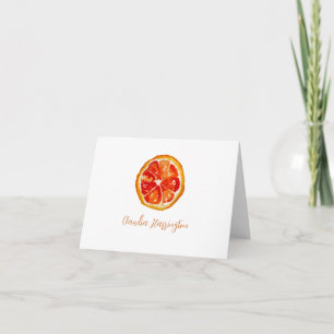 Whimiscal Hand-Drawn Oranges Personal Stationery Anteckningskort