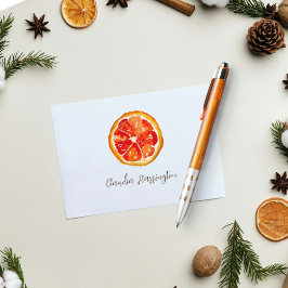Whimiscal Hand-Drawn Oranges Personal Stationery Anteckningskort