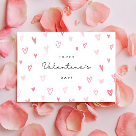 Whimiscal Hearts Valentine Day Postcard Vykort
