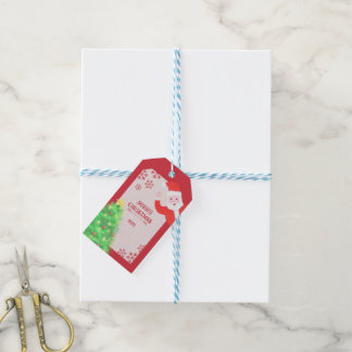 whimiscal jul tomte tall julgran god jul presentetikett